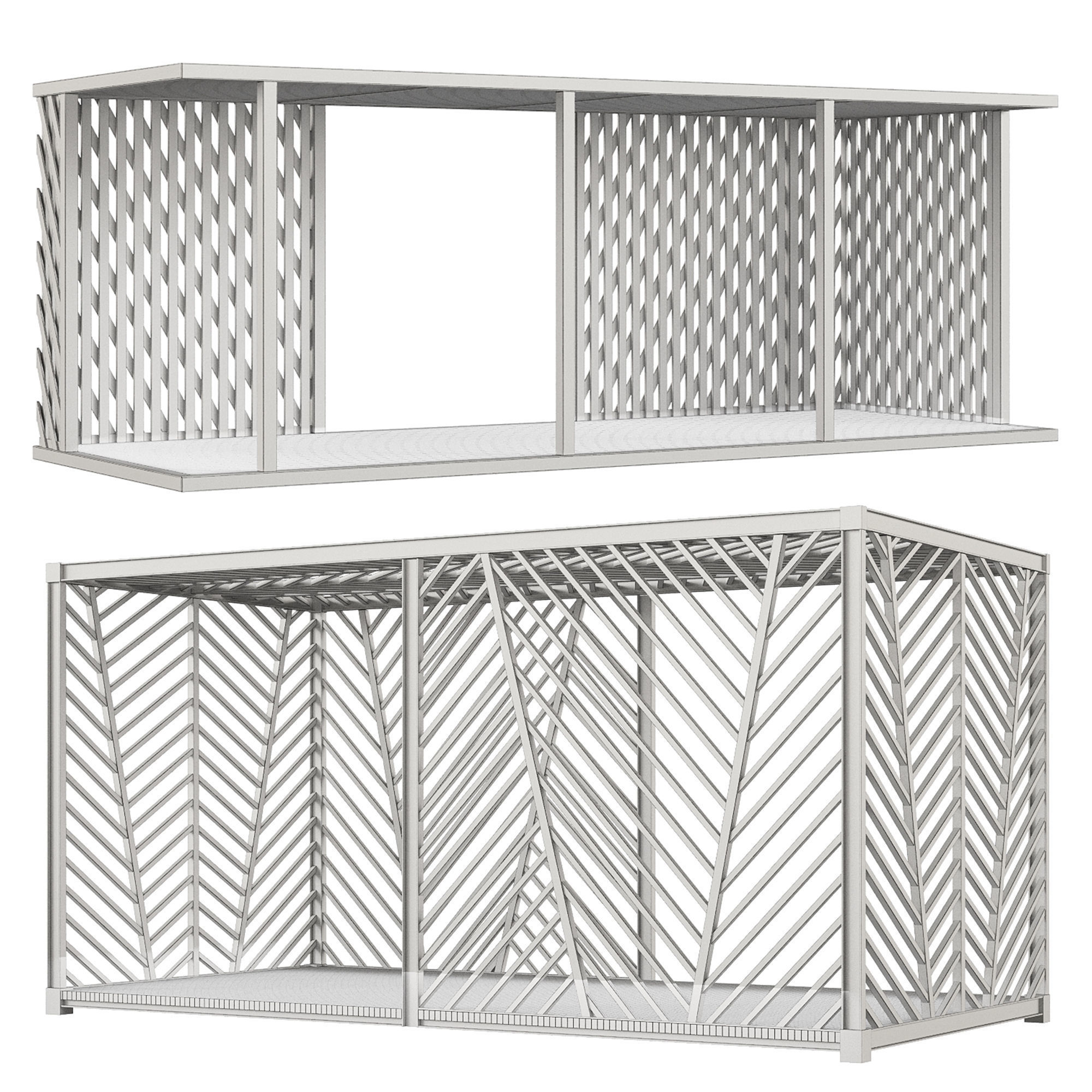 Gazebo scene outdoor 2 3D model_4