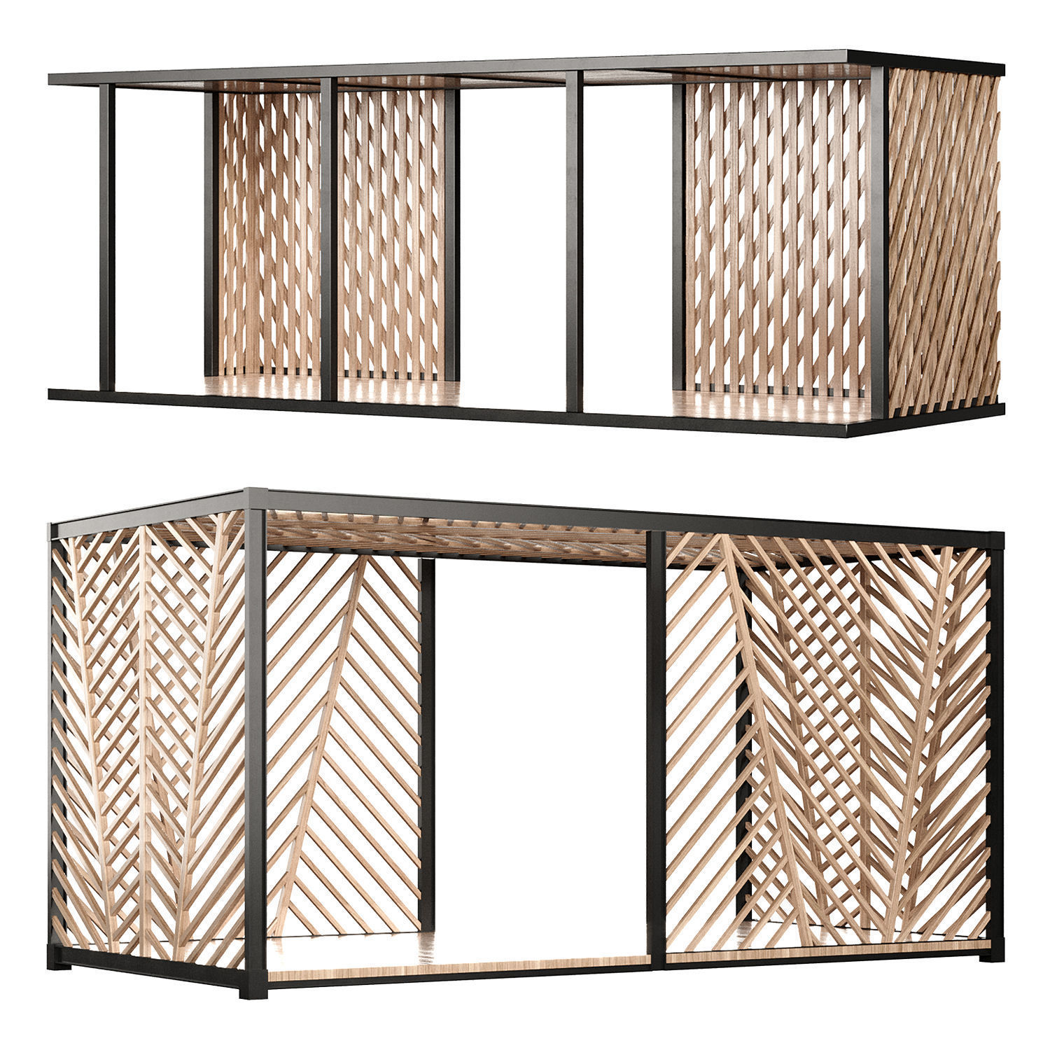 Gazebo scene outdoor 2 3D model_2