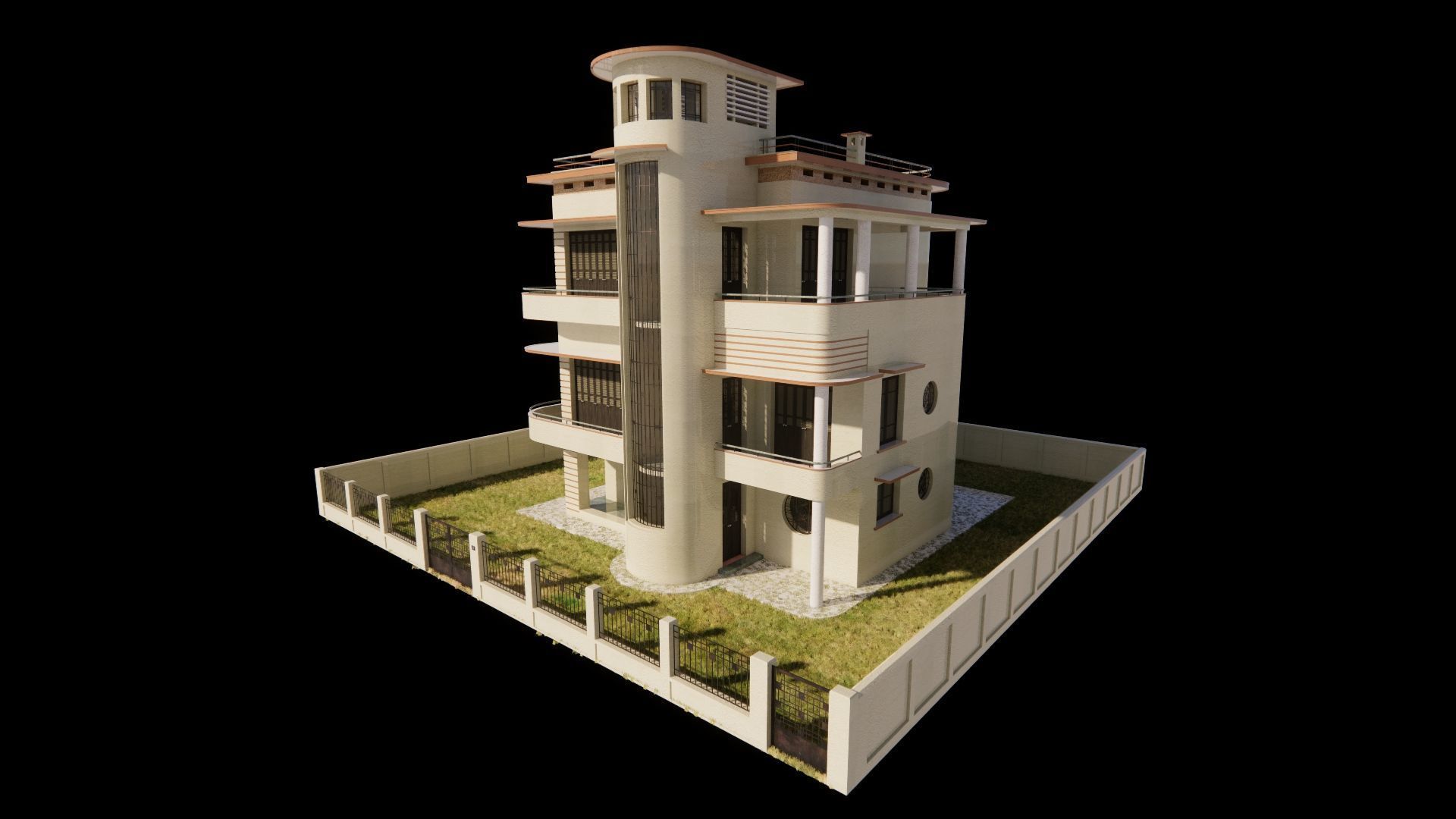 old house-Old Abandoned House 3D model_4