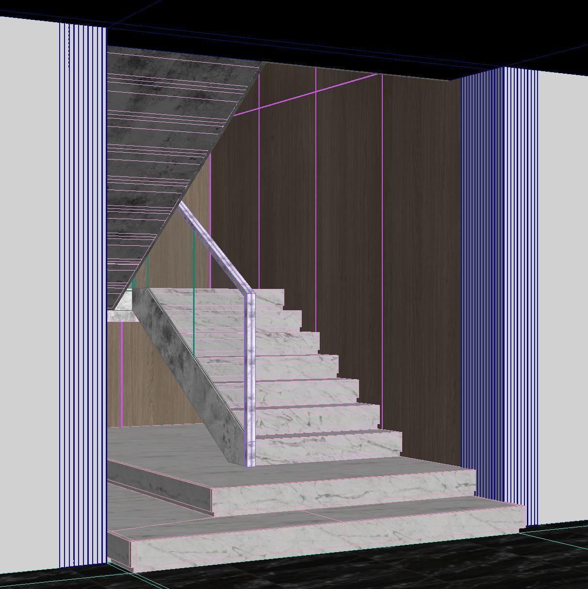 Marble staircase 19 3D model_17