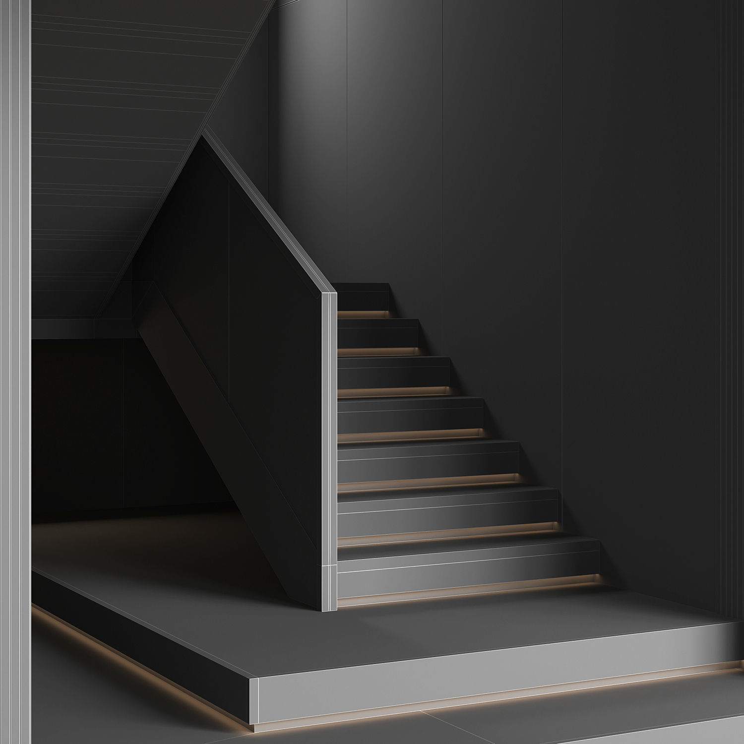 Marble staircase 19 3D model_7