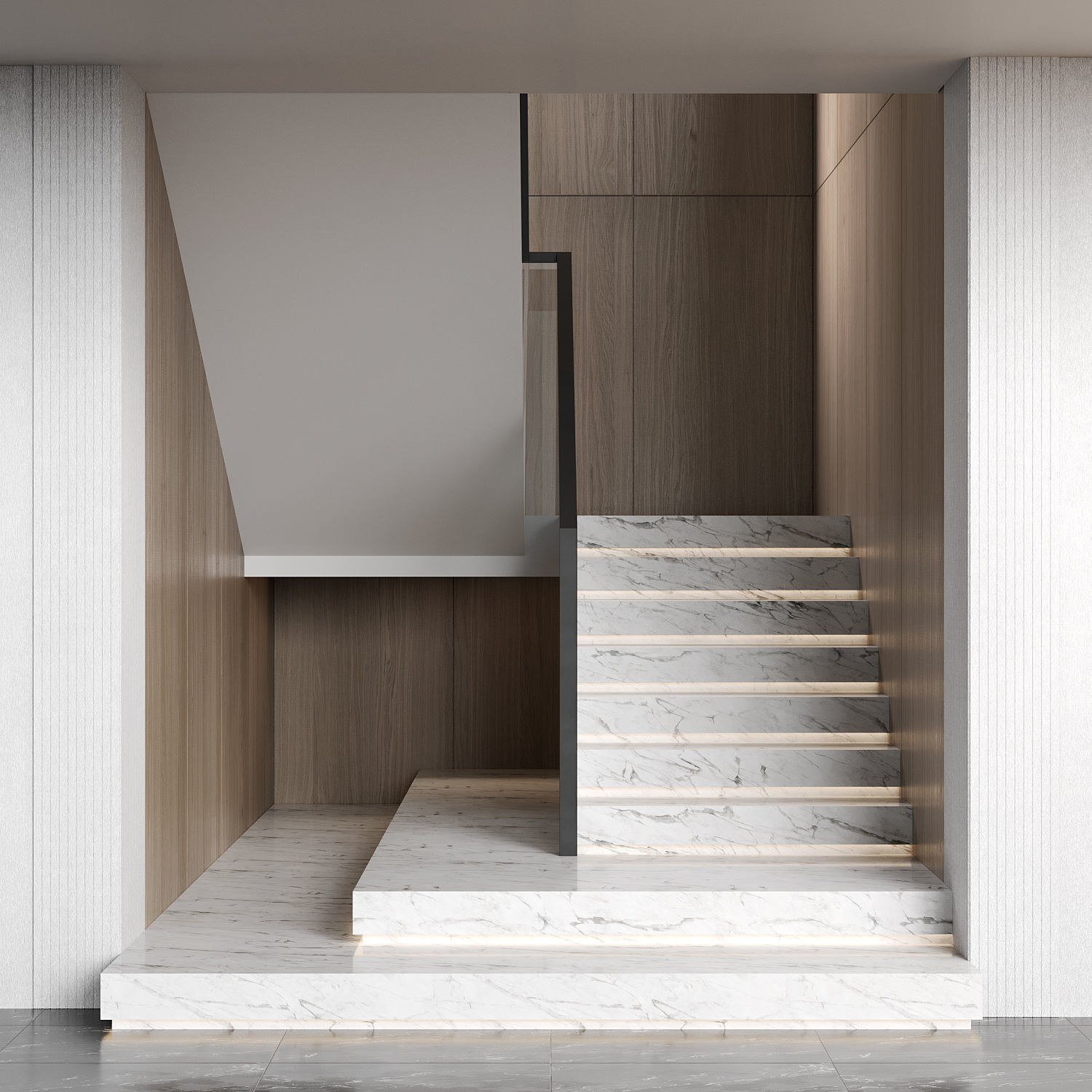 Marble staircase 19 3D model_3