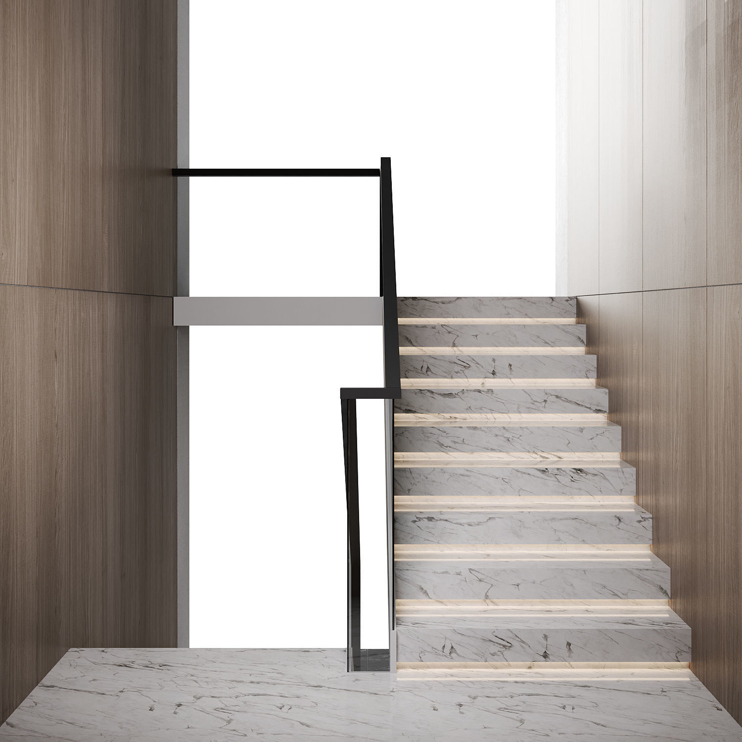 Marble staircase 19 3D model_5
