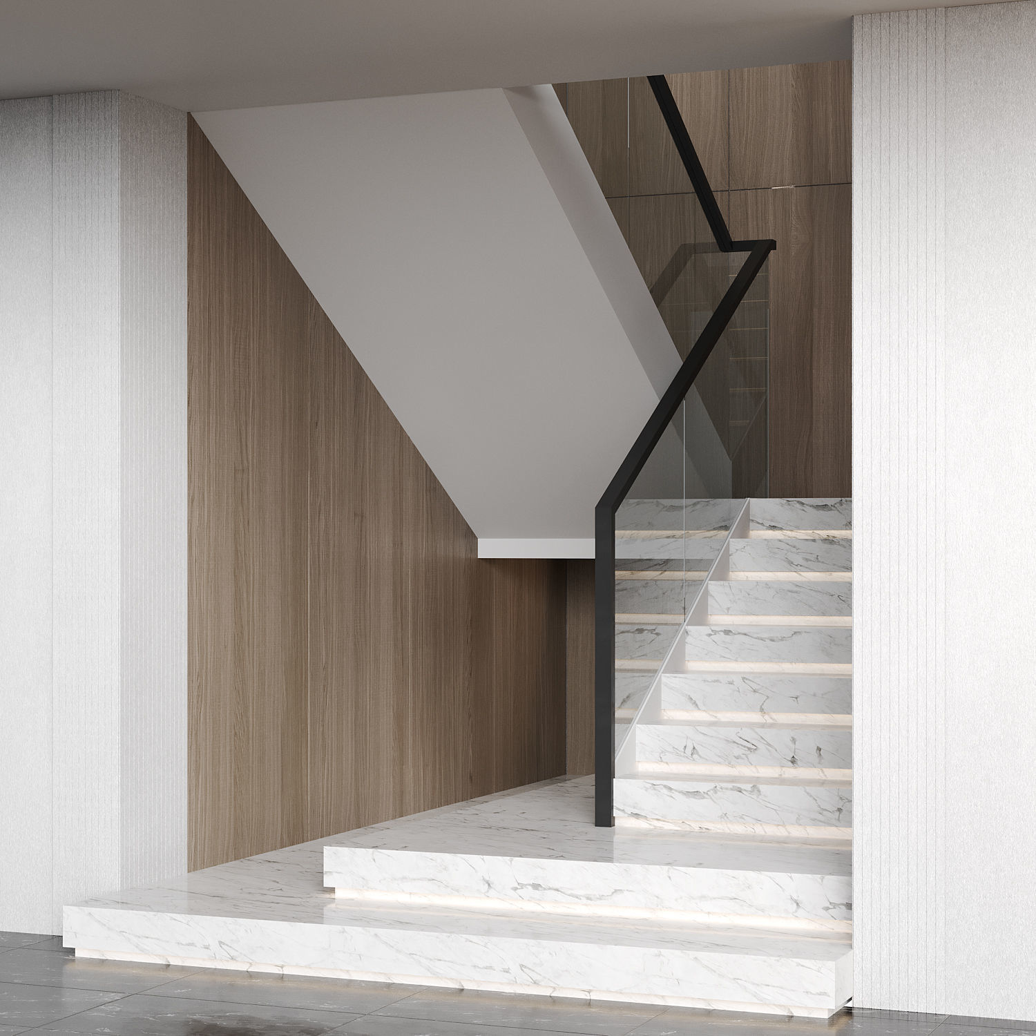 Marble staircase 19 3D model_4