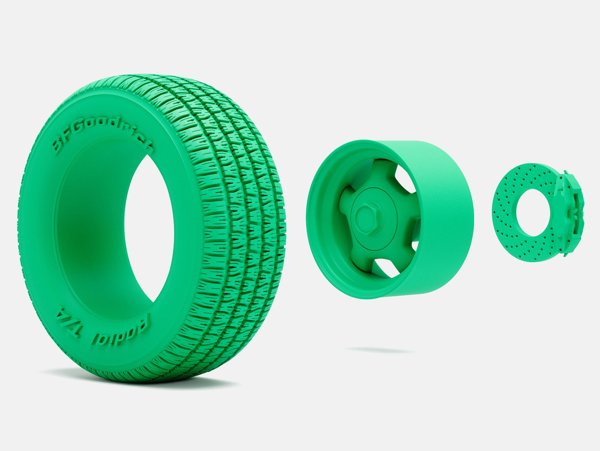 15x8 American Racing Hammer Wheel BFGoodrich Radial TA Tire  3D print model_3