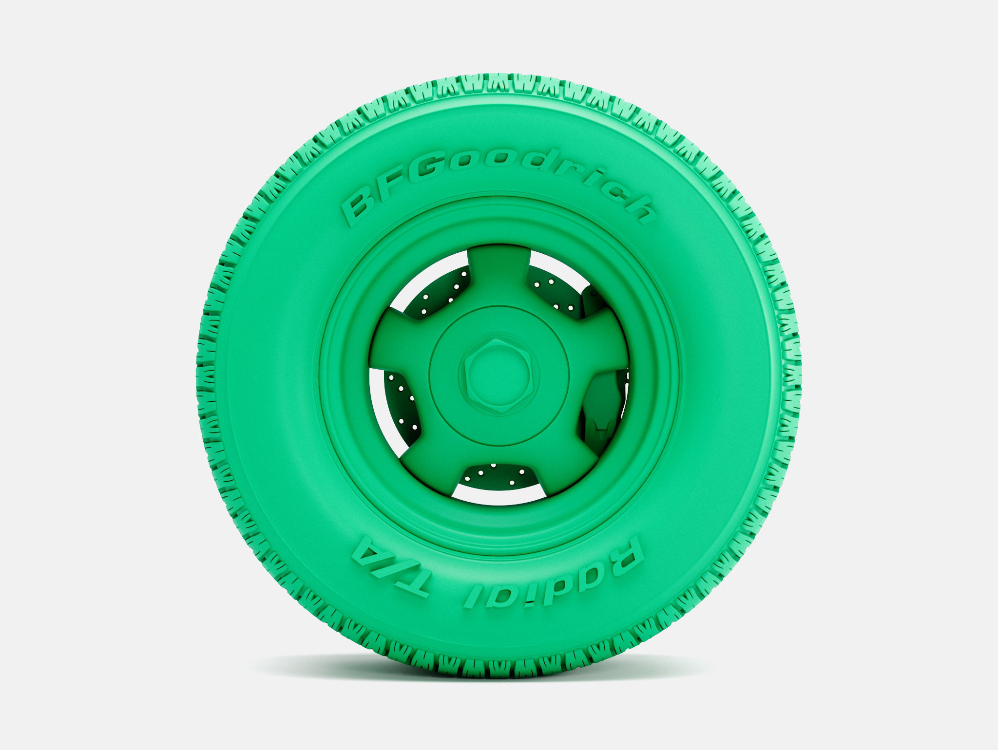 15x8 American Racing Hammer Wheel BFGoodrich Radial TA Tire  3D print model_1