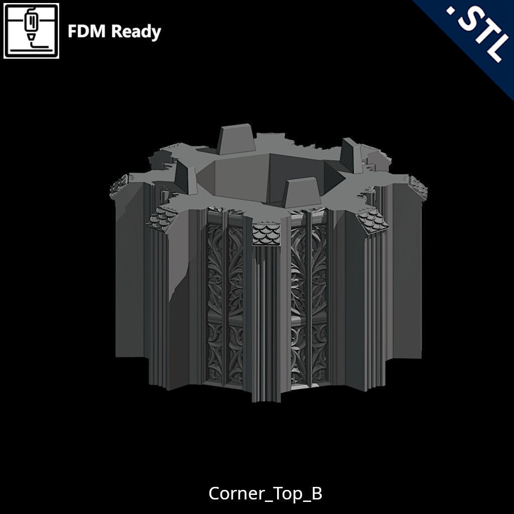 Outside Wall Modular 3D print model_34