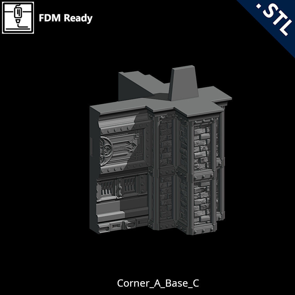 Outside Wall Modular 3D print model_25