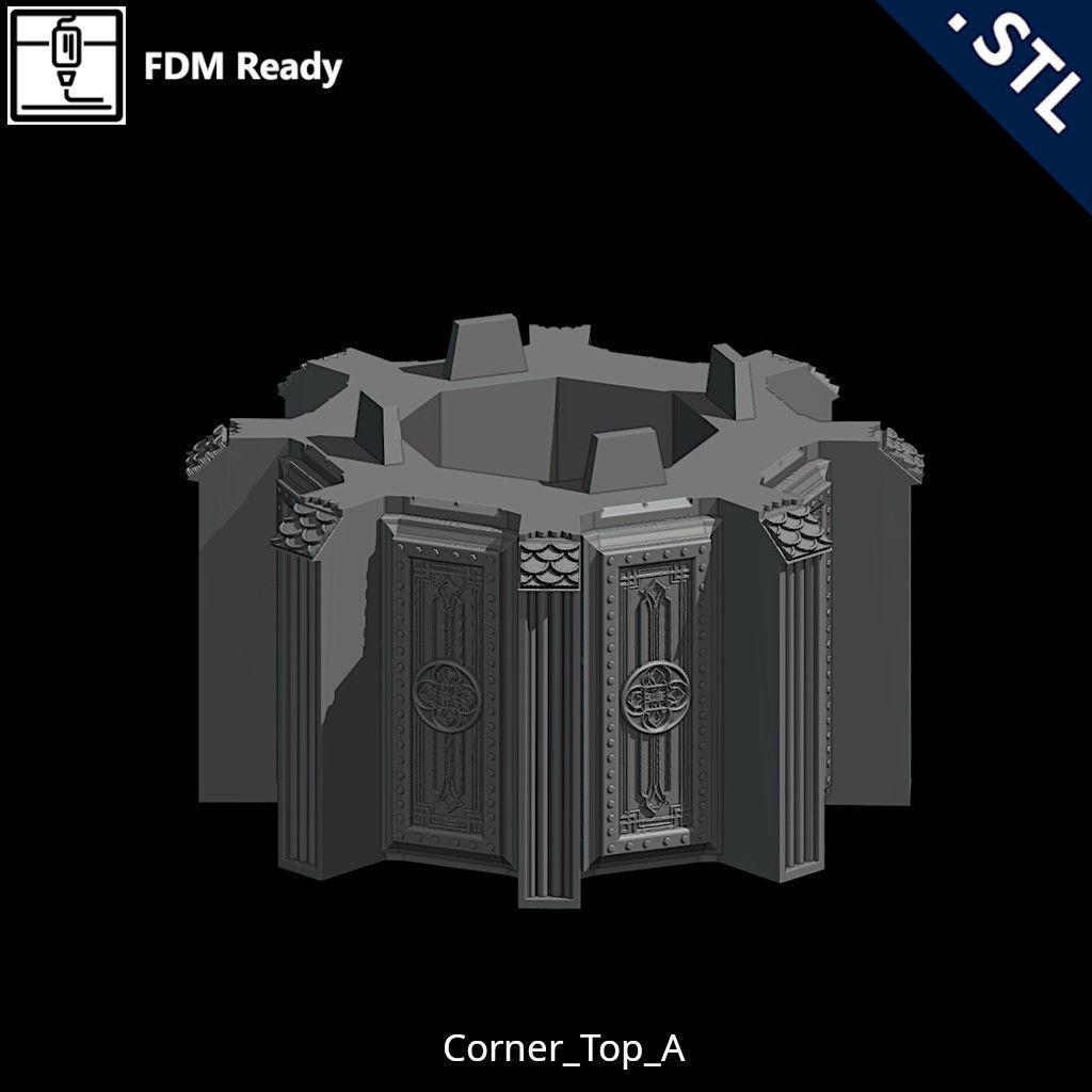 Outside Wall Modular 3D print model_33