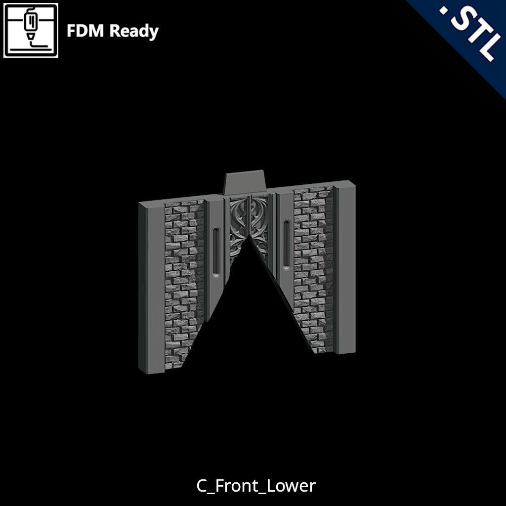 Outside Wall Modular 3D print model_19