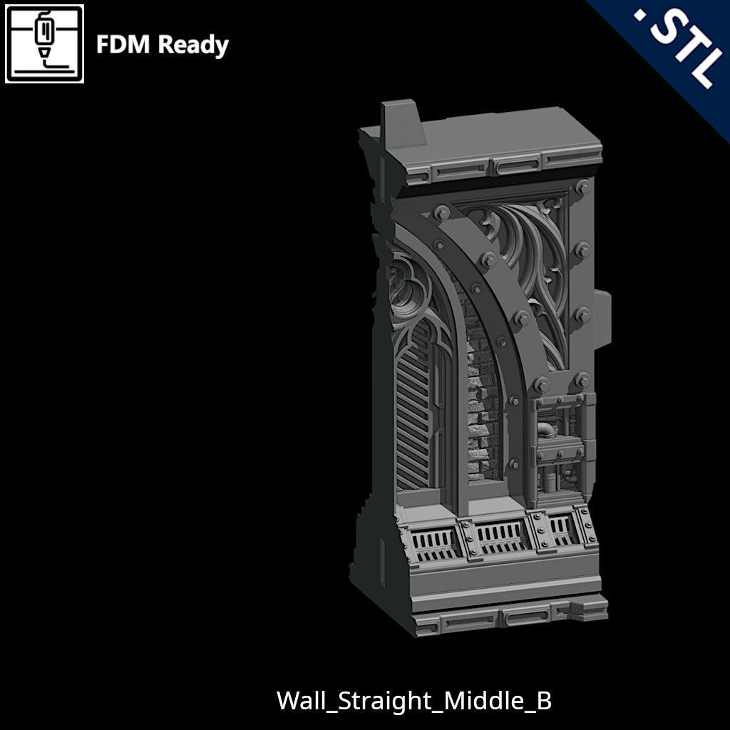 Outside Wall Modular 3D print model_46