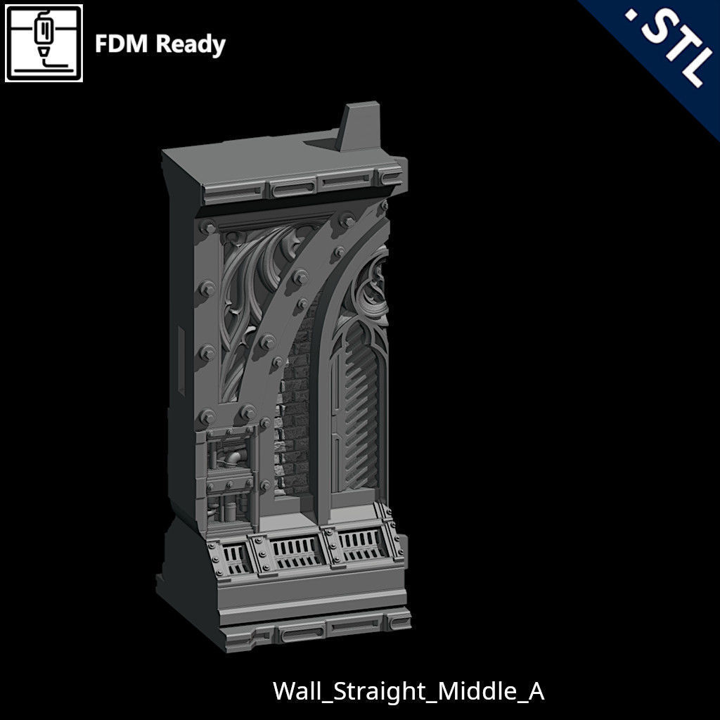 Outside Wall Modular 3D print model_45