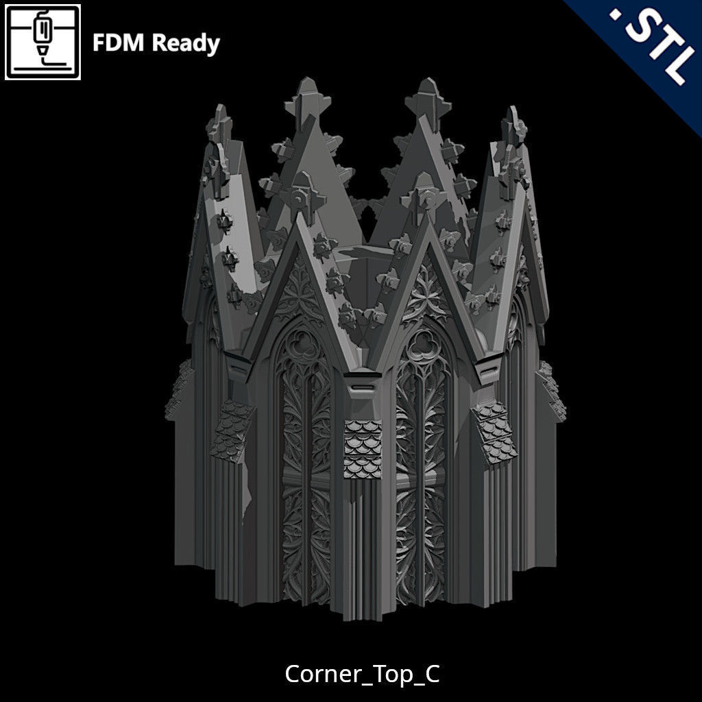 Outside Wall Modular 3D print model_35