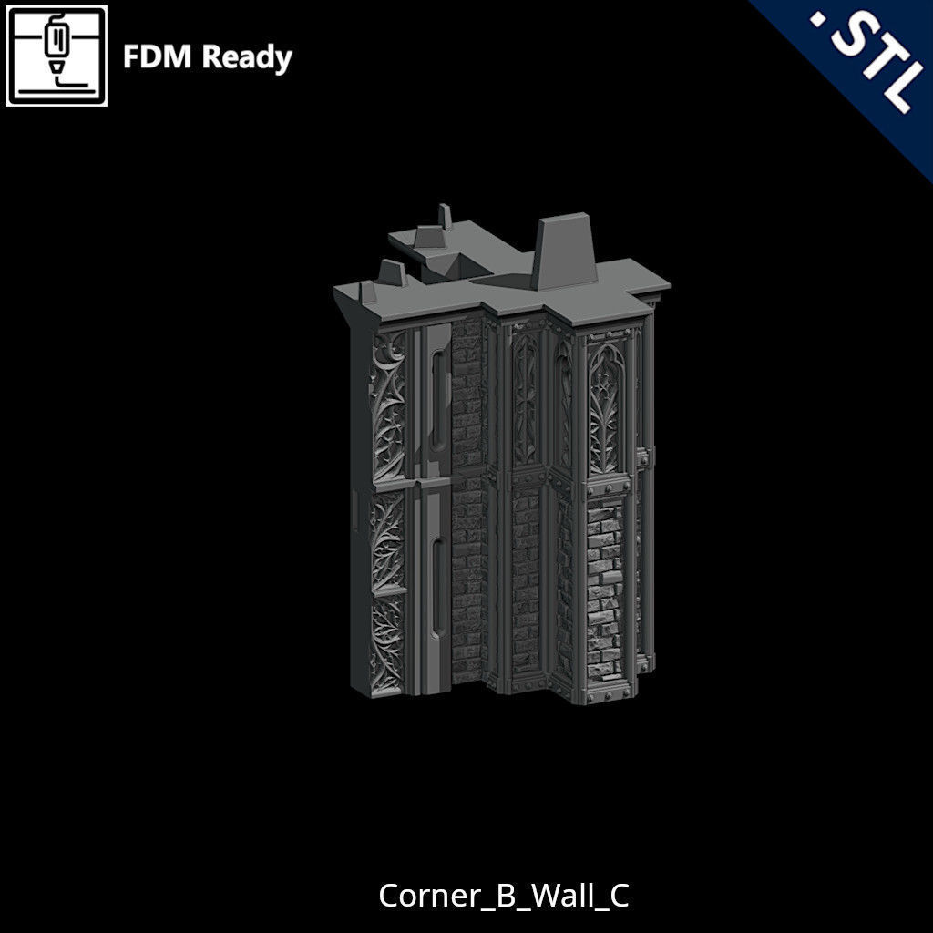 Outside Wall Modular 3D print model_30