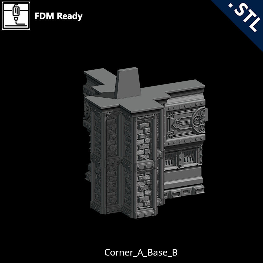 Outside Wall Modular 3D print model_24