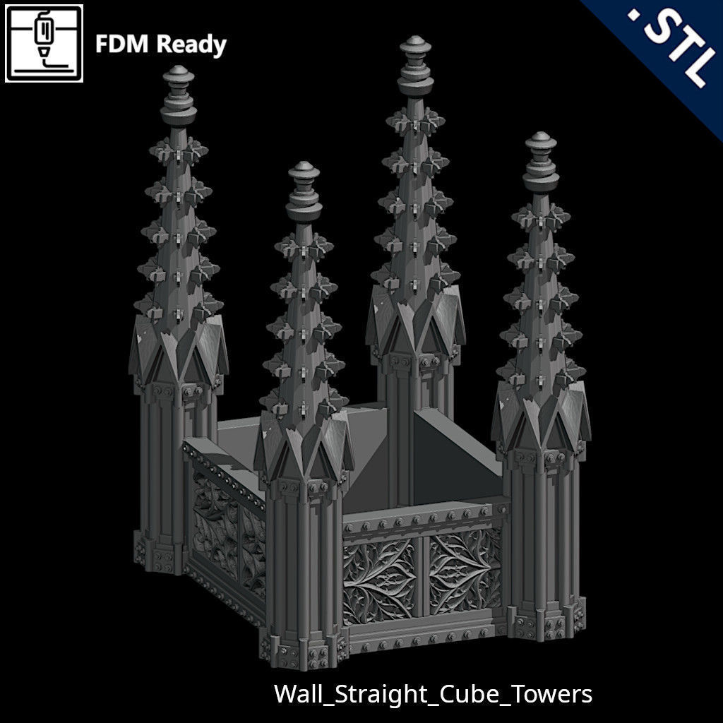 Outside Wall Modular 3D print model_50