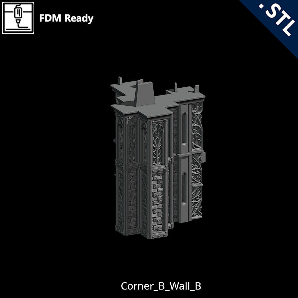 Outside Wall Modular 3D print model_29