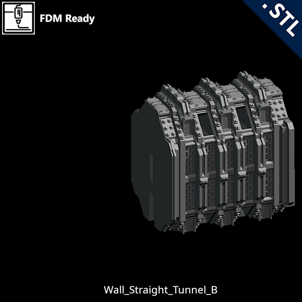 Outside Wall Modular 3D print model_61