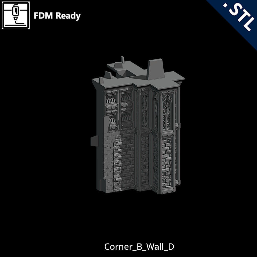 Outside Wall Modular 3D print model_31