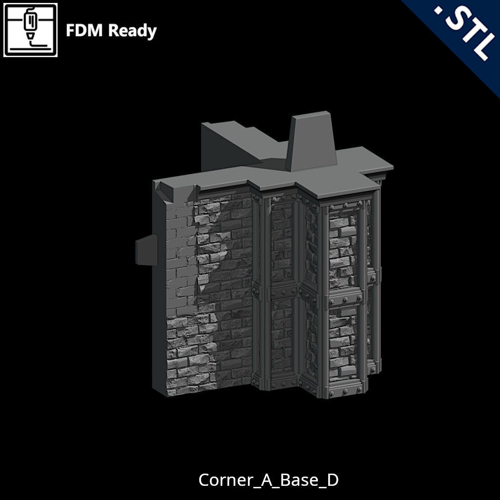Outside Wall Modular 3D print model_26