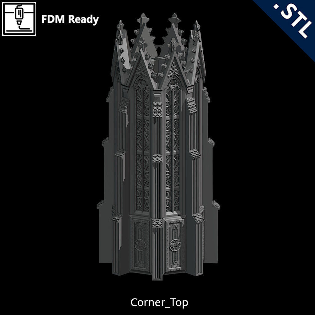 Outside Wall Modular 3D print model_32
