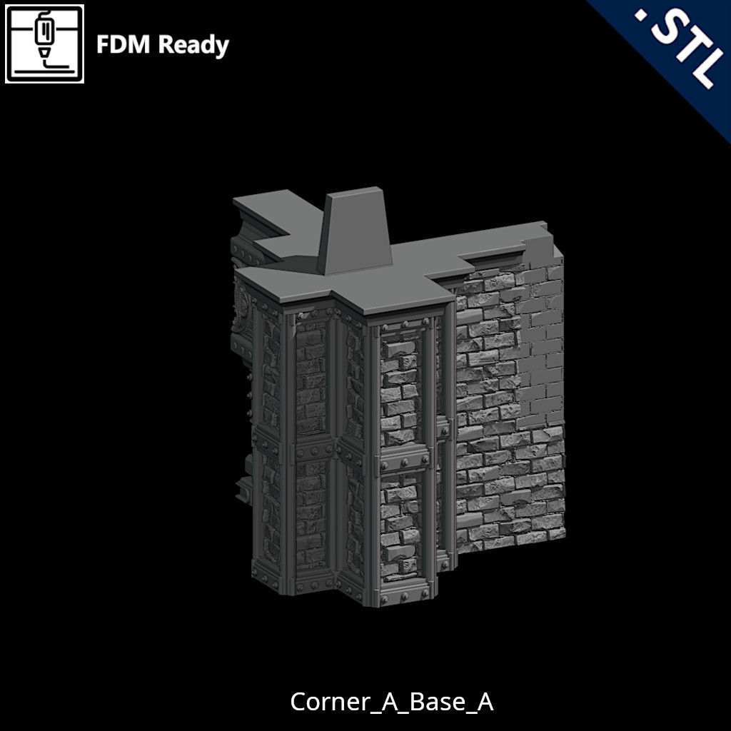 Outside Wall Modular 3D print model_23