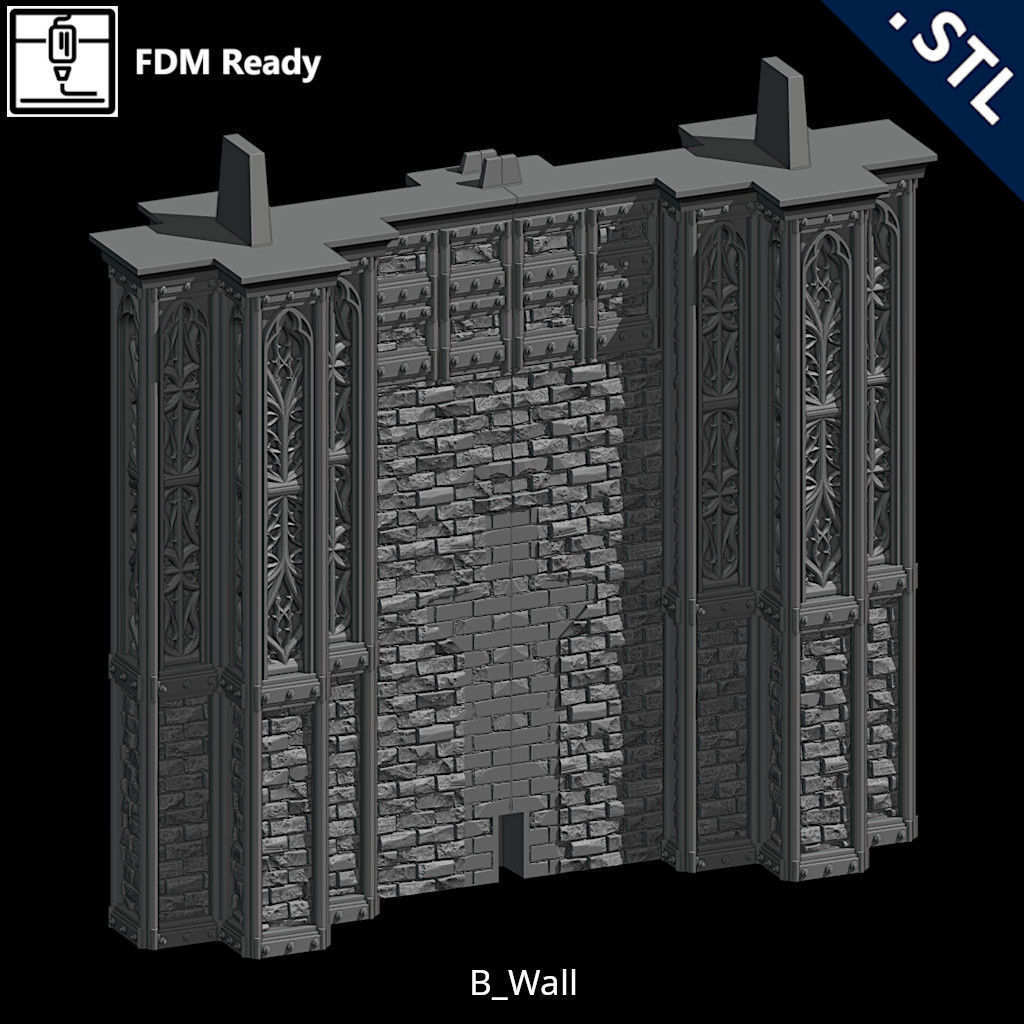 Outside Wall Modular 3D print model_12