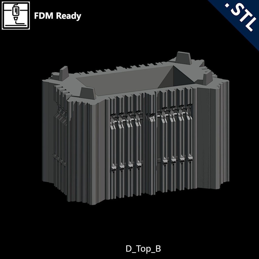 Outside Wall Modular 3D print model_38