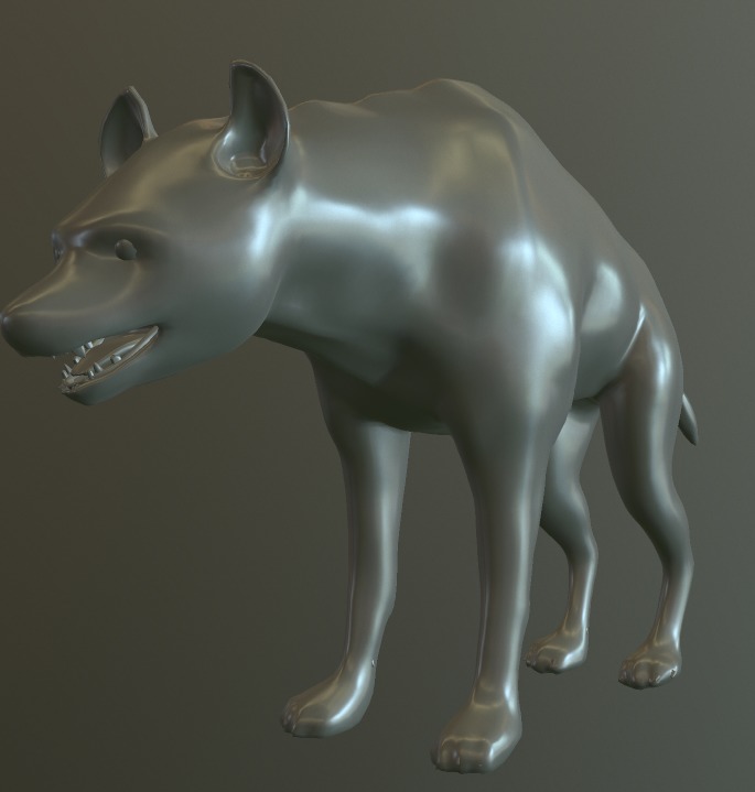 3D African Hyena Model Free low-poly 3D model_2