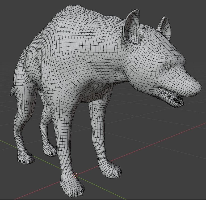 3D African Hyena Model Free low-poly 3D model_4