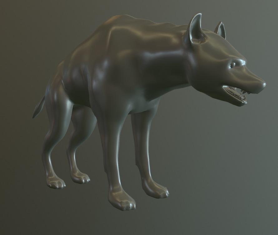 3D African Hyena Model Free low-poly 3D model_3