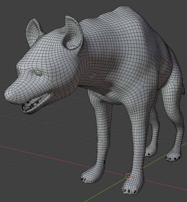 3D African Hyena Model Free low-poly 3D model_6