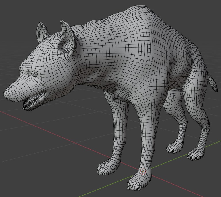 3D African Hyena Model Free low-poly 3D model_7
