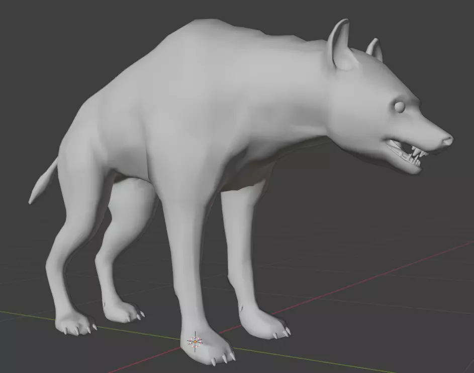 3D African Hyena Model Free low-poly 3D model_0