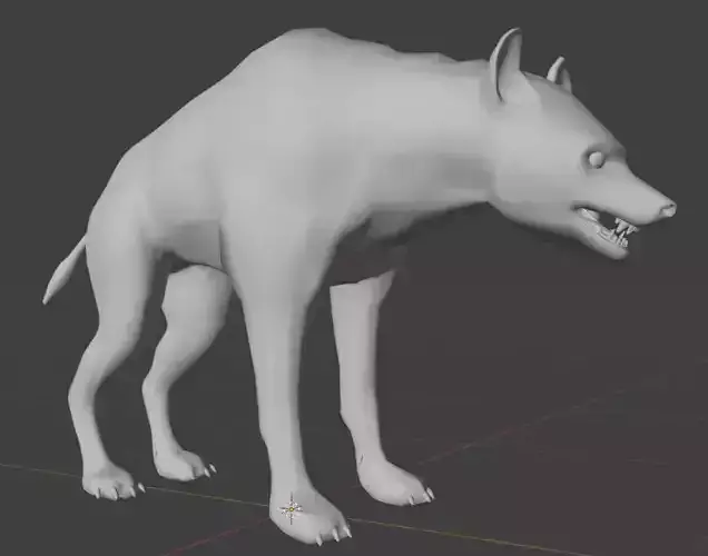 3D African Hyena Model