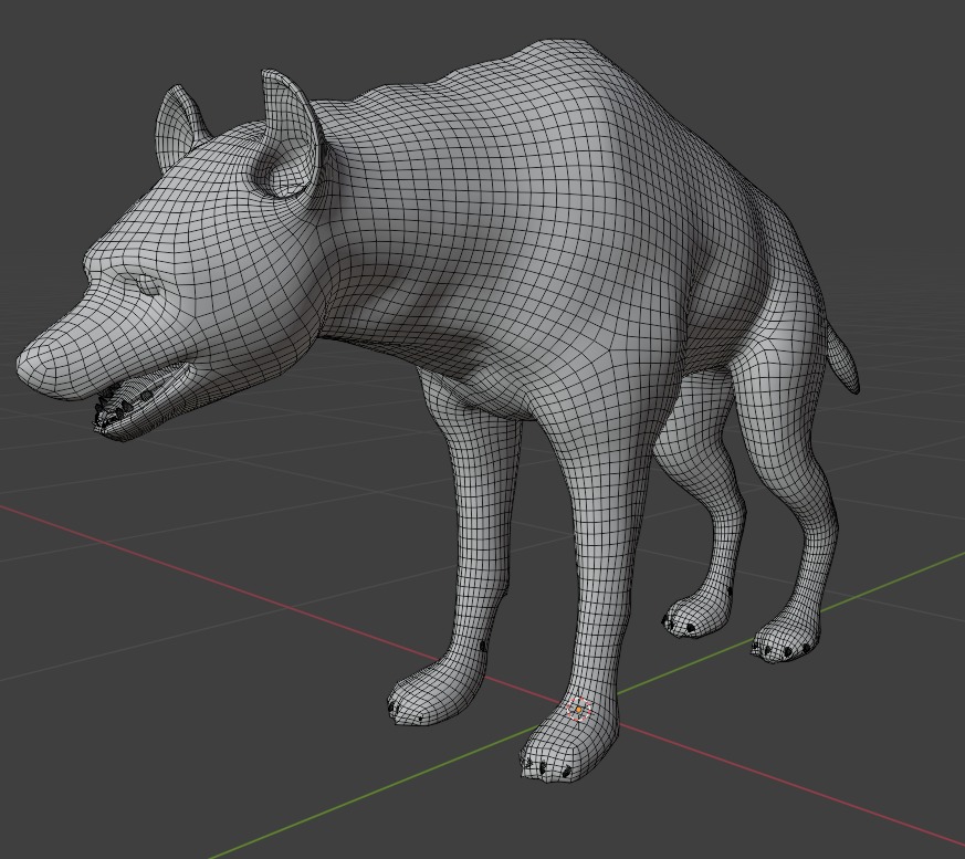 3D African Hyena Model Free low-poly 3D model_19