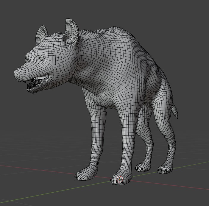 3D African Hyena Model Free low-poly 3D model_17