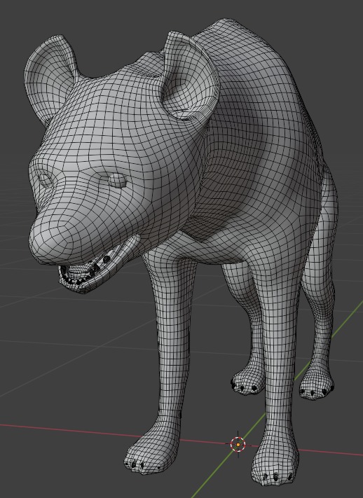 3D African Hyena Model Free low-poly 3D model_5