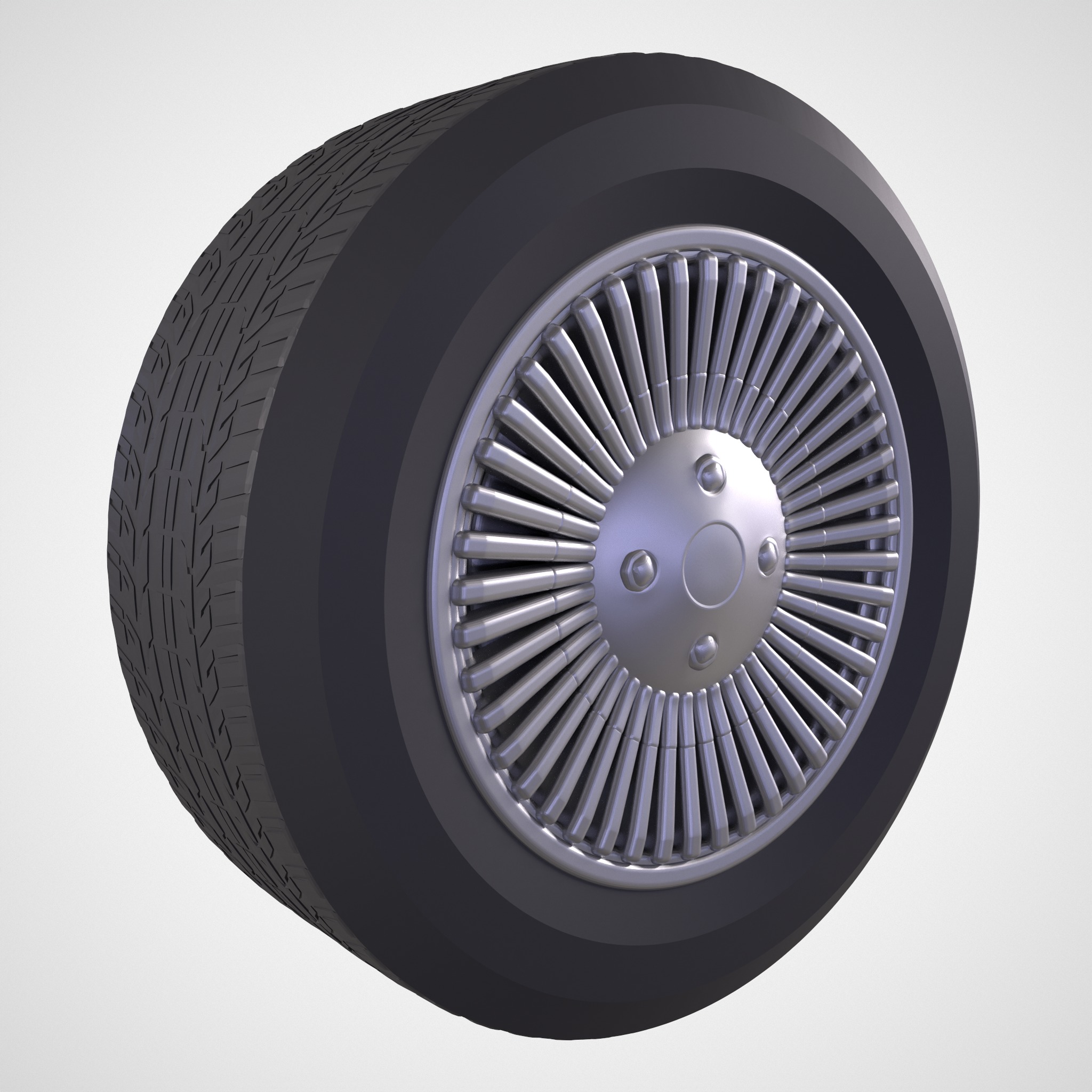 DeLorean DMC-12 1981 TYRE RIM 3D print model_1