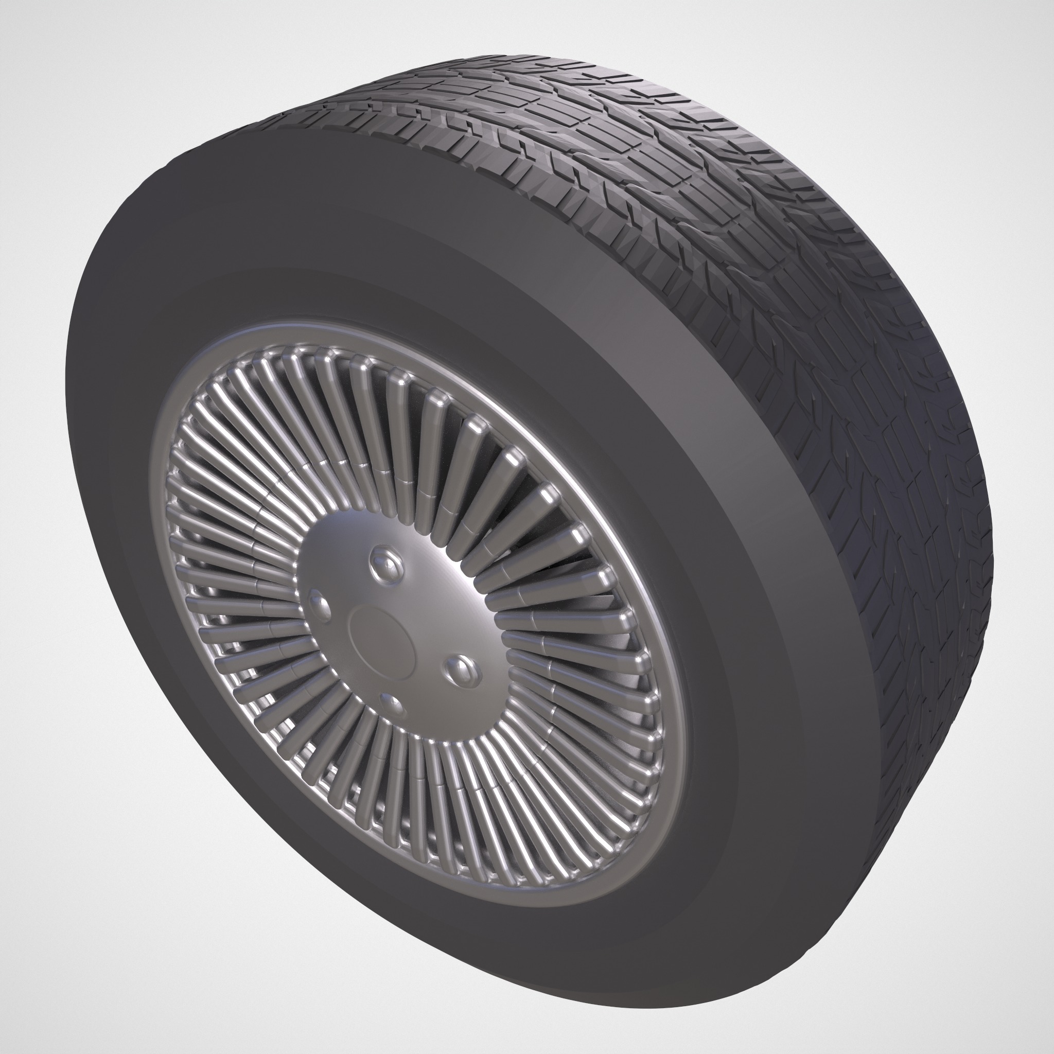 DeLorean DMC-12 1981 TYRE RIM 3D print model_3