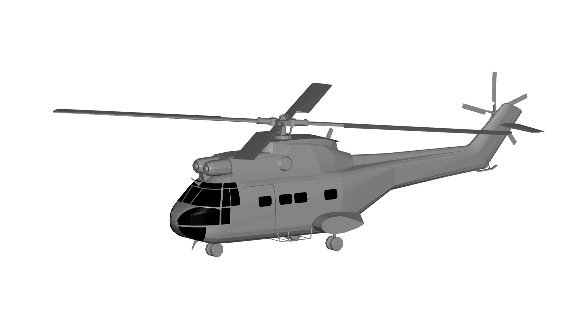 Sud-Aviation SA330 Puma 3D model_1
