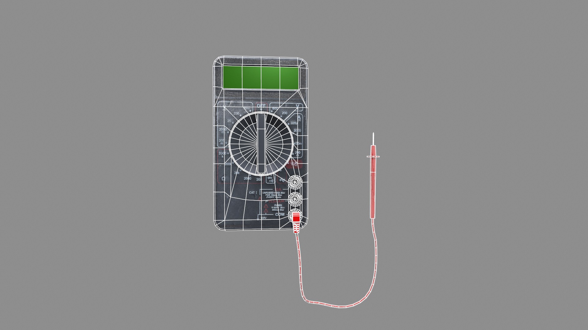 Multimeter Low Poly Low-poly 3D model_9