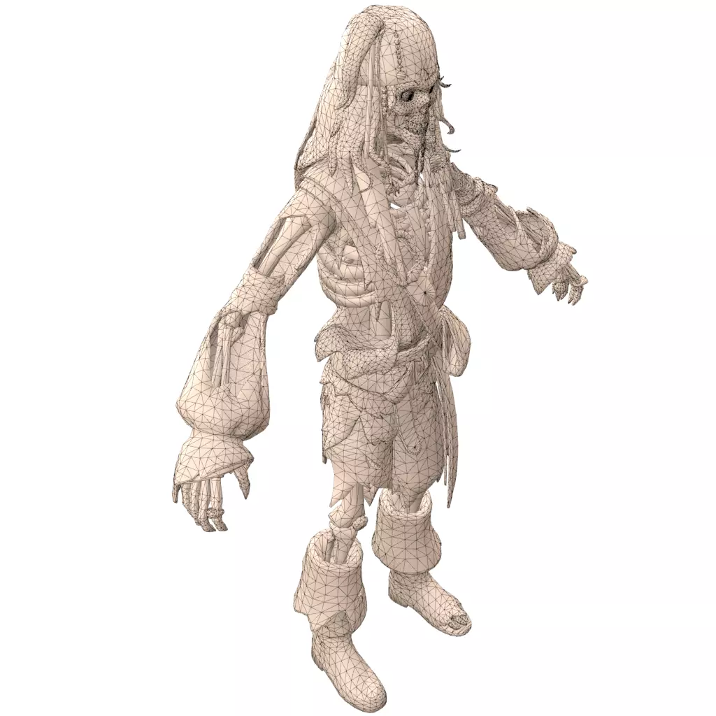 3D model Cursed Jack Sparrow Low Poly VR / AR / low-poly | CGTrader