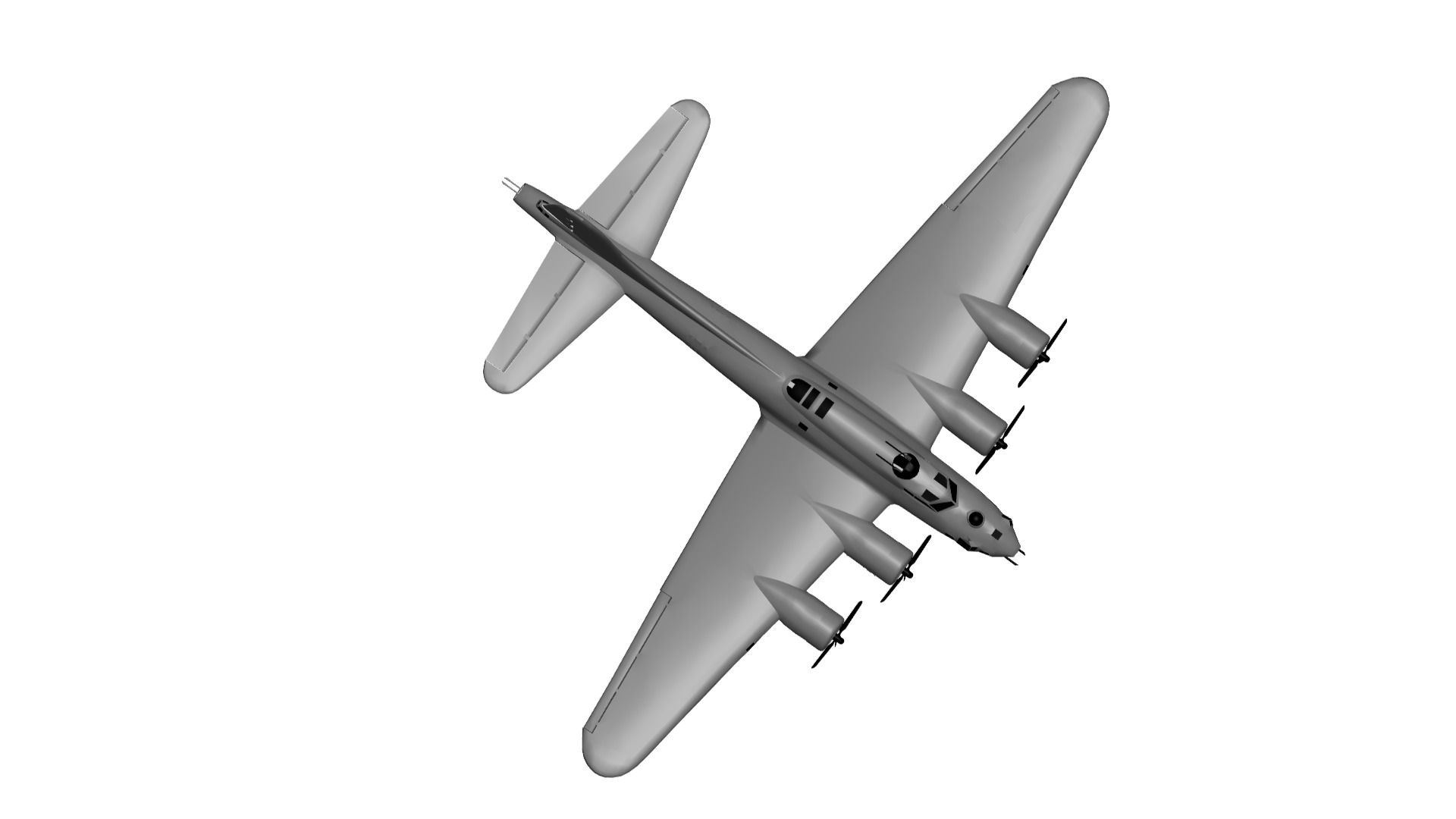 Boeing B-17 Flying Fortress 3D model_3