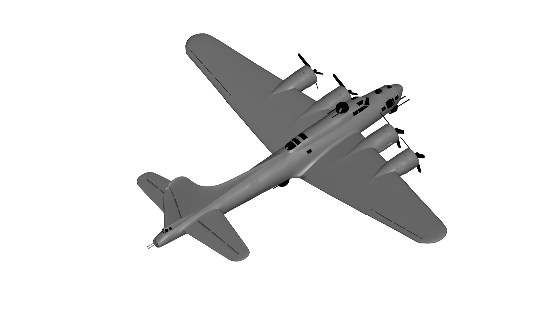 Boeing B-17 Flying Fortress 3D model_2