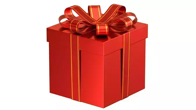Christmas Box 05 Low-poly 3D model