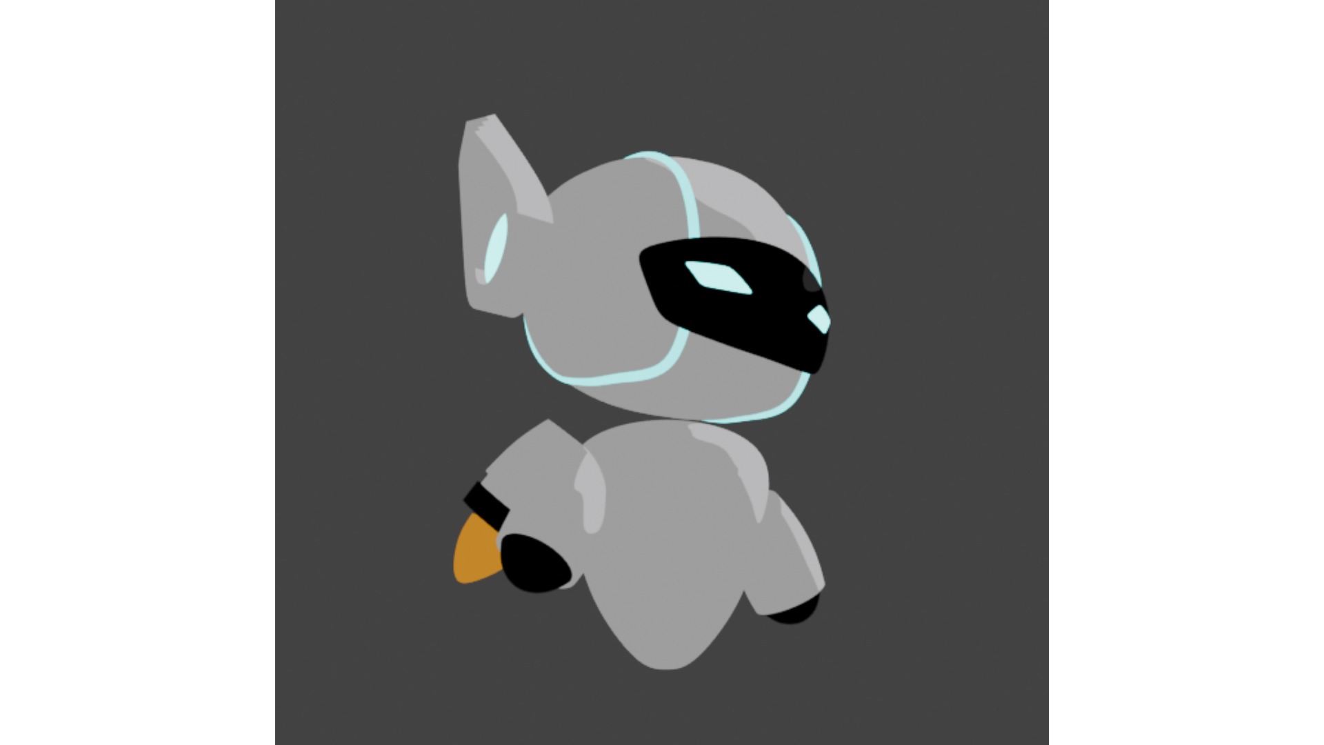 Mini robot Low-poly 3D model_2