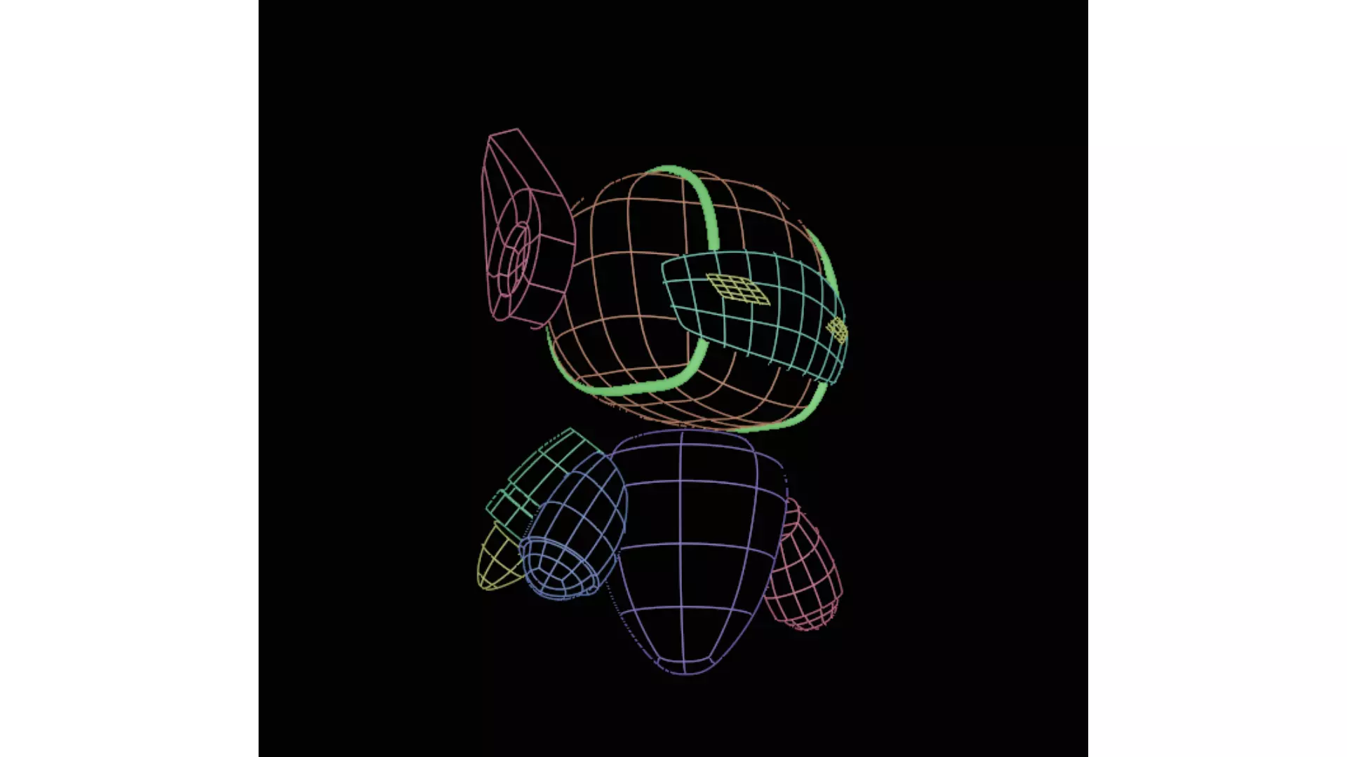 Mini robot Low-poly 3D model_0