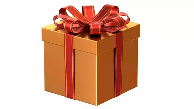 Christmas Box 06 Low-poly 3D model