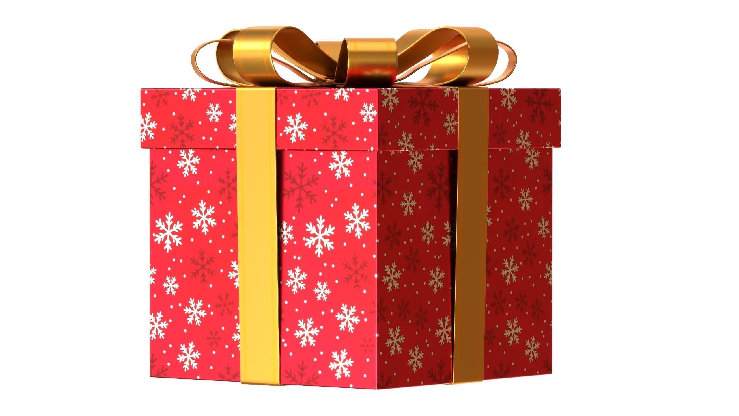 Christmas Box 07 Low-poly 3D model_2